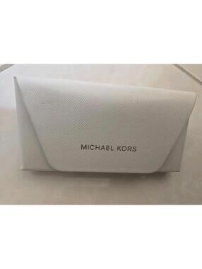 Michael Kors White Snap Closure SUNGLASS EyeGlass Case